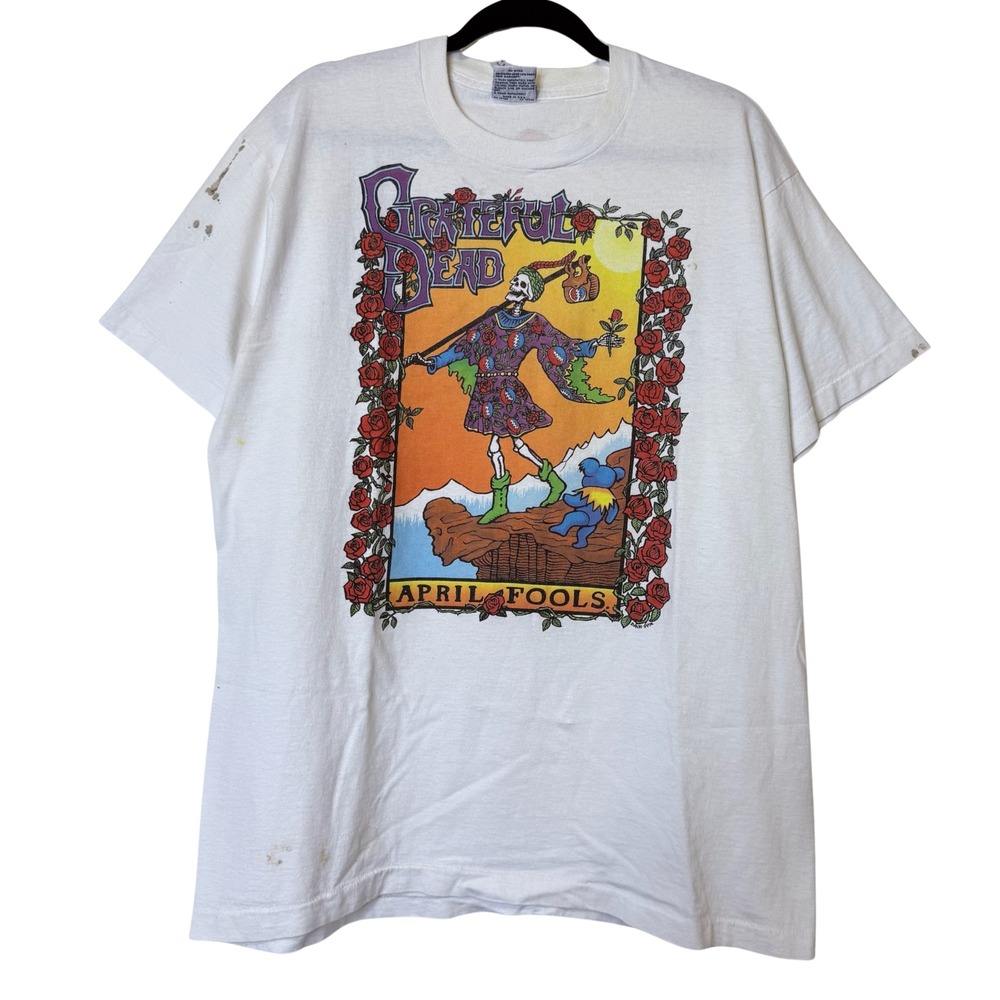 Grateful Dead 1993 April Fools Nassau Coliseum Tie-dye Shirt Vintage 90s XL